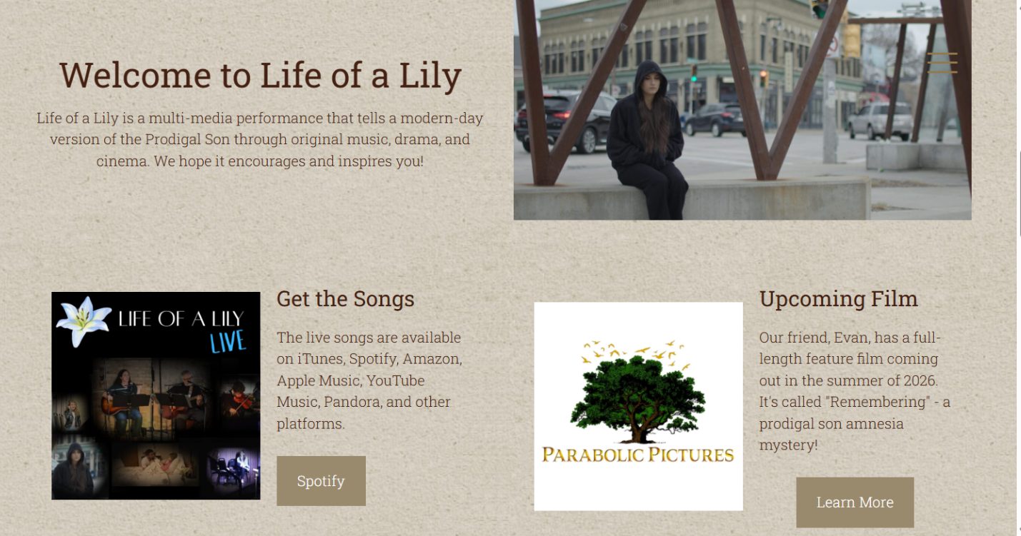 music event website